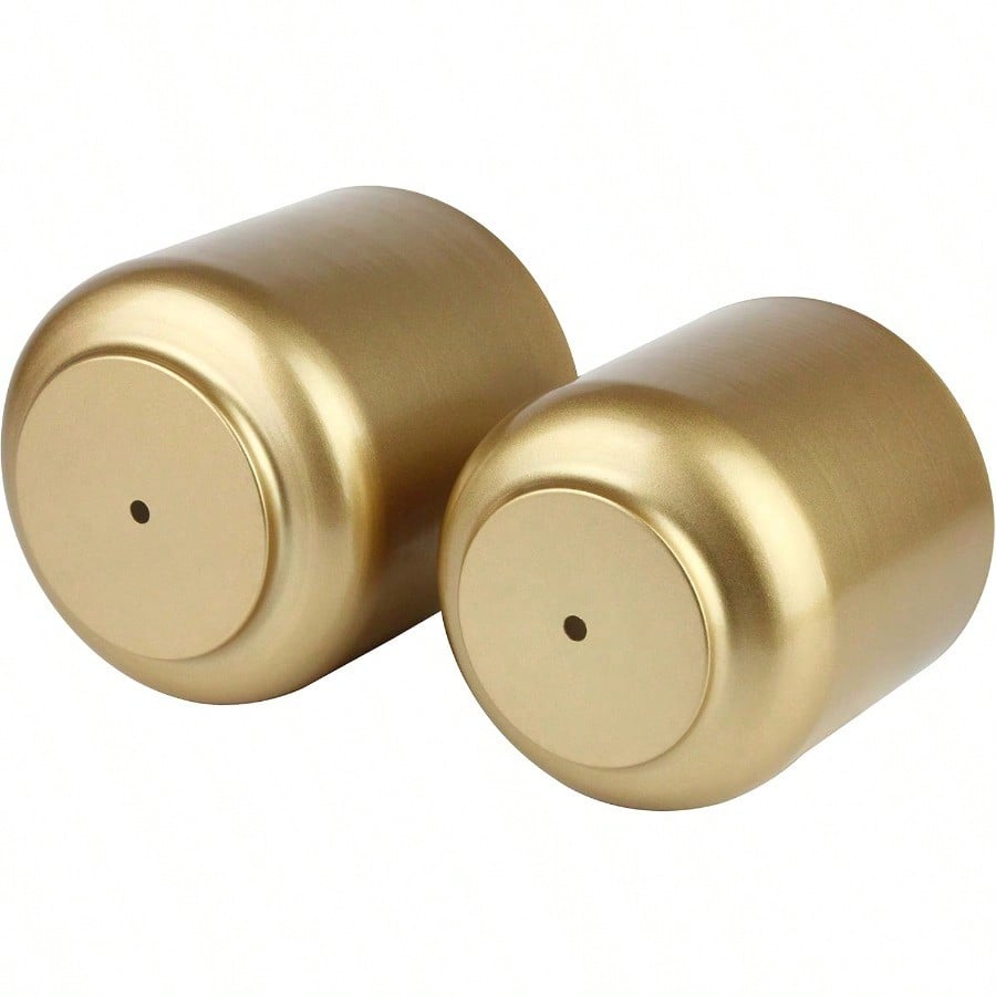 Large Gold Planters Metal Aloe Brass-Tone Plant Pots Indoor Decorative Flower Pots with Drain Holes 8+7.1Inch