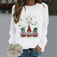 thumbnail image 2 of Fiaer Christmas Sweatshirt for Women 2025 Funny Plus Size Print Sweatshirts Crewneck Long Sleeve Xmas Holiday Tops White XL, 2 of 4