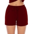 thumbnail image 6 of DAFPZW Cotton Pajama Shorts for Women Soft Sleep Shorts Casual Elastic Waist Pj Bottoms with Drawstring & Pockets, 6 of 7