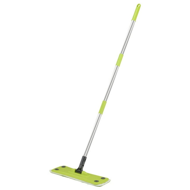 Limpiador de pisos con trapeador plano y cabezal giratorio de 360 degree, trapeador húmedo y polvoriento para laminados, cocinas, limpieza de azulejos del