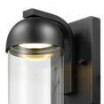 thumbnail image 2 of Globe Electric 12W LED Integrated Matte Black Outdoor Wall Sconce with Clear Glass Shade, 91005362, 2 of 8