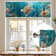 thumbnail image 7 of Ocean Turtle Valances for Windows, 54 x 18in, Marine Life Retro Starfish Coral Abstract Rod Pocket Kitchen Valance Curtain Light Filtering Window Treatments for Living Room Bedroom, 1 Panel, 7 of 7