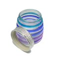 thumbnail image 3 of Frasco de vidrio soplado Good & Good multicolor con tapa enroscable MU0012, 3 of 3