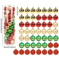 thumbnail image 3 of Nrmrqz 50-Piece Christmas Ornament Set | 2.36-Inch Plastic Painted Balls | Colorful Tree Decorations for Holiday Party & Festive Home Decor, 3 of 5
