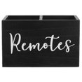 thumbnail image 3 of Rustic Wooden Remote Control Holder with Multi Compartment Desk Organizer for Living Room, Office and Bedroom – Open Design TV Remote Storage Box for, 3 of 5