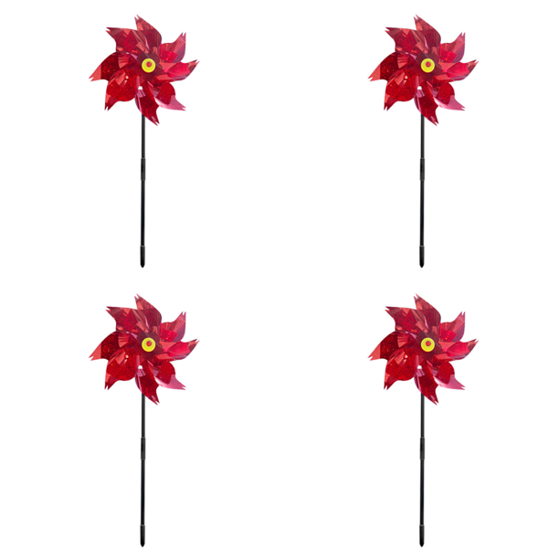 Molinetes Repelentes de Pájaros DQrwqpou 4 Uds. Molino Viento Láser rojo