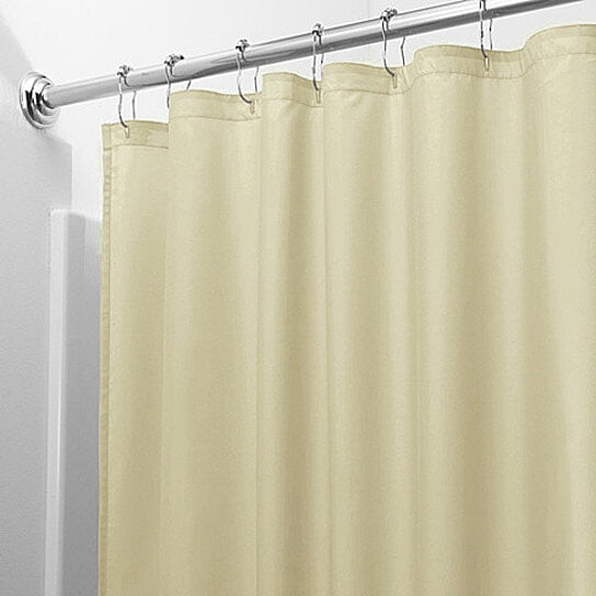 2-Pack: Heavy-Duty Magnetic Mildew Resistant Vinyl Shower Curtain Liners, Ivory