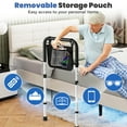 thumbnail image 3 of Doulami Bed Assist Rail for Elderly Adults Height Adjustable Bedside Standing Bar for Seniors Safety Bed Handle with Leg Fall Prevent Grab Bar with Storage Pocket, 3 of 14