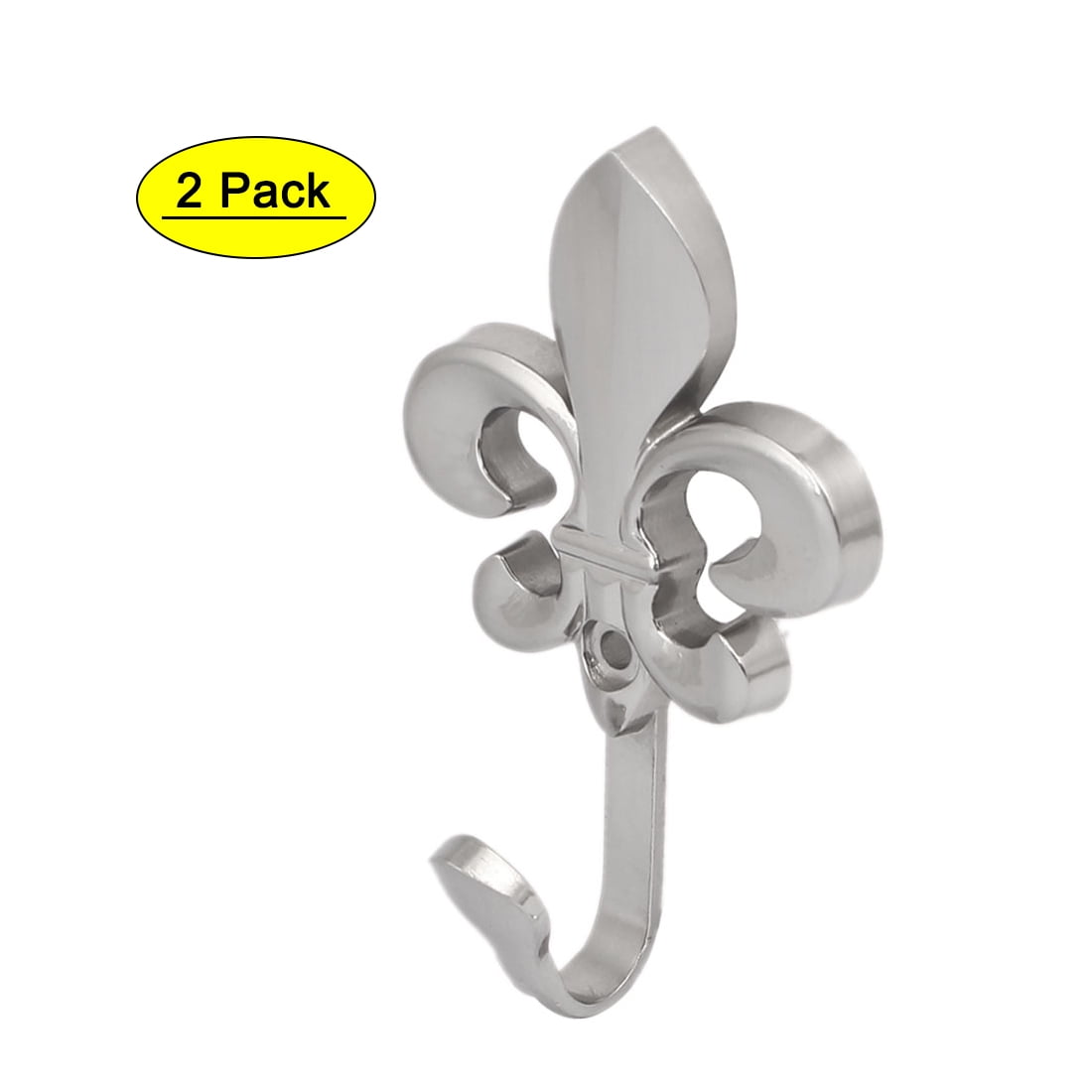 Towel Coat Metal Wall Hanger Single Hook 3.7' x 2.4' 2pcs