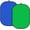 Green/Blue, variant on Chromakey Backdrops, Double Sided Green Screen and Blue Screen, 2 in 1 Collapsible and Reversible Background for Photography, Gaming and Live Streaming, 5'×6.6'/1.5m×2m (Green/Blue)
