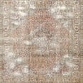 thumbnail image 1 of Ahgly Company Machine Washable Indoor Square Traditional Dark Almond Brown Area Rugs, 6' Square, 1 of 7