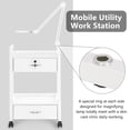 thumbnail image 7 of OmySalon Salon Trolley Cart for Beauty SPA,White Mobile Utility Cabinet Lockable Esthetic Supply Holder for Massage Tattoo Facials, 7 of 7
