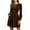 Brown, variant on Womens Fall Velvet Dress Long Sleeve Bow Pleated Cocktail Dress Christmas Holiday Mini Dresses for Women