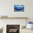 thumbnail image 2 of Stupell Industries Dolphins Swimming Bold Coral Reef Coastal Painting Unframed Art Print Wall Art, 2 of 6