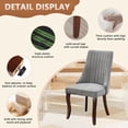 thumbnail image 3 of MIKIBAMA Modern Upholstered Accent Chair, Velvet Fabric Dining Room Chairs, Set of 2, Gray, 3 of 5