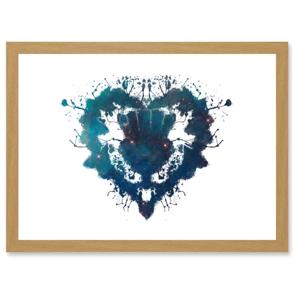 Ink Splat Thistle Heart Scotland A4 Artwork Framed Wall Art Print