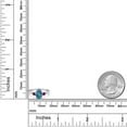 thumbnail image 6 of Gem Stone King 10K White Gold London Blue Topaz and Red Created Ruby 3-Stone Ring for Women | 1.78 Cttw | Oval 8X6MM | Gemstone November Birthstone | Size 7, 6 of 6