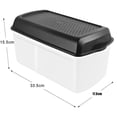 thumbnail image 2 of NeveLance Bread bin, smart bread box with divider and bread lid, black, food safe bread storage box, fresh bread storage for longer   32 cm x 17.5 cm x 15 cm (rectangular), 2 of 5