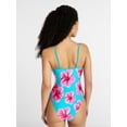 thumbnail image 3 of No Boundaries Scoop Neck One Piece Swimsuit with Keyhole, Women's XXS-XXL, 3 of 5