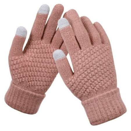 Femmes hommes chaud hiver écran tactile gants Stretch tricot