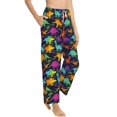 thumbnail image 2 of Balery Colorful Dinosaur print Women's Pajama Pants,Ultra Lightweight Pjs,Lounge Pant-Large, 2 of 9