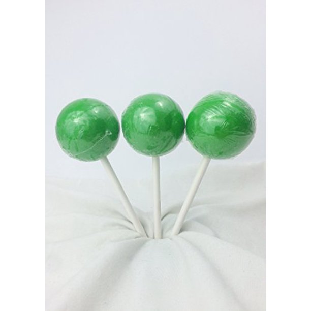 Jumbo Jawbreaker Pops on a Stick Light Green 12 Count Candy Envy