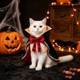 thumbnail image 4 of Pet Halloween Vampire Cape, Bat Bow Cosplay Cloak, Halloween Costume Outfit For Cats Small Dogs, 4 of 5