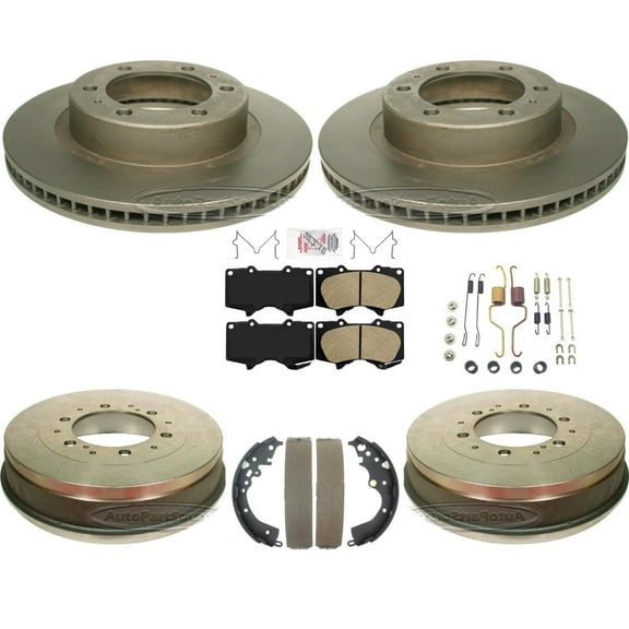 Off Road Rotors Pads Hardware Brake Drums For Toyota Tacoma 4x4 6 Lug 2005-2022