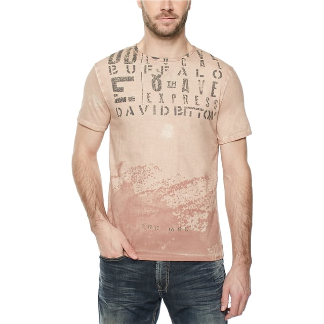 Buffalo David Bitton - Camiseta gráfica con logo para hombre, naranja, extragrande