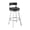 Black, variant on Armen Living Flynn26" Swivel Counter Stool in Black Metal with Light Gray Faux Leather