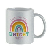 Craft Express Sublimation Printing Ceramic Mug - 11 oz, Gold Ombre Glitter, Pkg of 6