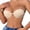 Beige, variant on Women Half Cup Push-Up Bra for Small Bust, Invisible Anti- Strapless Bandeau, Underwire Bust Enhancing Brassiere for Wedding Gown Formal Dress, Multi Colors