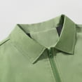 thumbnail image 6 of WTOBBY Men's Business Jacket with Lapel Zip, Solid Color Slim Fit Polyester Blend, Smart-Casual for Work and Commute, Lightweight and Durable for Professional Settings,Green M, 6 of 8