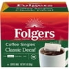 Folgers Coffee Singles Classic Decaf Coffee Bags, 19 Ct