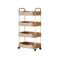 thumbnail image 2 of 4-Tier Kitchen Storage Cart Rolling Organizer, Multi-Layer Mobile Utility Cart with Wheels, Space-Saving Shelving Unit for Pantry, Bathroom, Living Room, and Garage Storage, 2 of 5