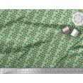 thumbnail image 3 of Soimoi Green Cotton Duck Fabric Diamond & Triangle Geometric Print Fabric by the Yard 42 Inch Wide, 3 of 3