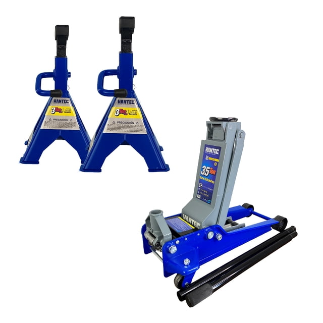 Gato hidraulico Hantec 3.5 Toneladas + Torre Auto 3 Toneladas Doble Seguro Automotriz