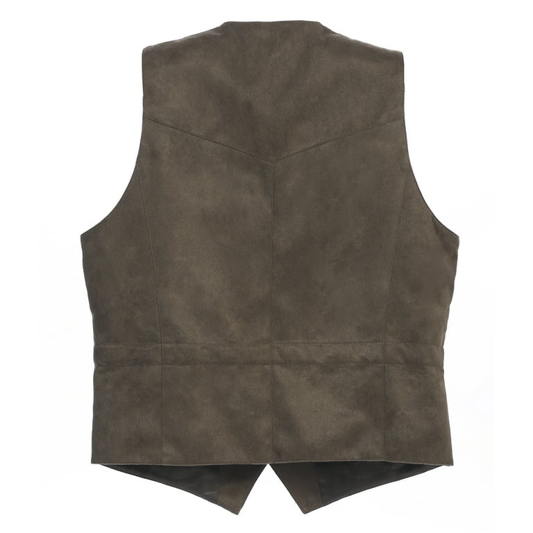 Gioberti Men's 5 Button Faux Suede Vest