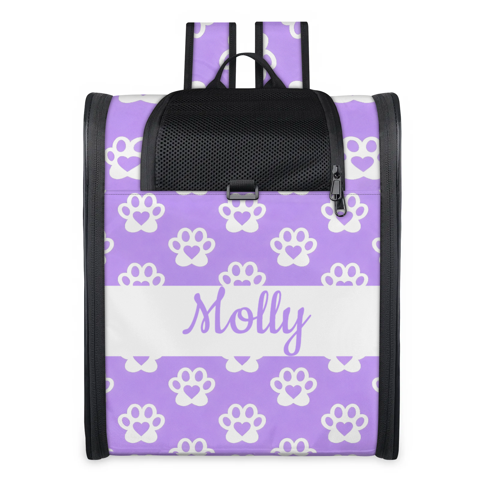 Pet Carrier Backpack,Dog Carrier Backpack with Breathable Mesh for Small Dogs Cats Puppies,Custom Pet Backpack Bag with Name,Hold Pets Up to 13 Lbs for Hiking, Travel, Outdoor