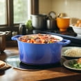 thumbnail image 6 of Velaze Enameled Cast Iron Dutch Oven, Dual Handles Dutch Oven Pot with Lid, Heavy-Duty Non-stick Round Dutch Oven, 6 QT, Blue, 6 of 6