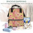 thumbnail image 5 of Daiia Yellow Flowers Large Capacity Baby Bag Waterproof Stylish Diaper Bag Mummy Backpack Adjustable Straps Diaper BagBaby Essentials Bag, 5 of 6