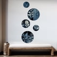 thumbnail image 3 of Designart "Retro Wildflowers In Shades Of Blue V" Floral Metal Wall Art Set of 5 Piece, 3 of 5