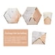 thumbnail image 3 of Juego de vajilla desechable para 8 invitados Patrón de mármol Vajilla de papel desechable Platos hex Meterk  Rosa, 3 of 7