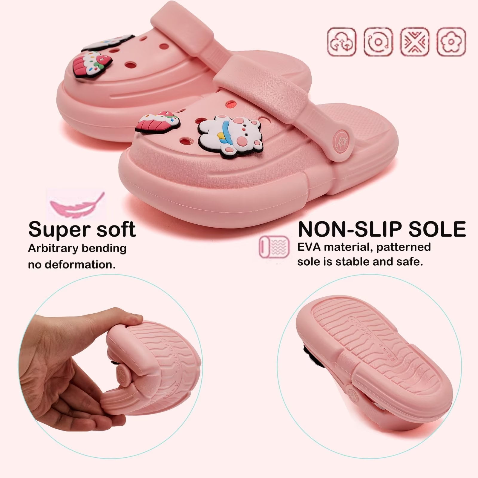 HOBIBEAR Kinderclogs klassieke tuinschoenen meisjes kinderen strandsandalen