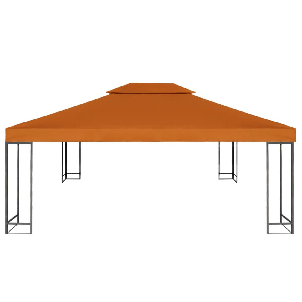 10'x13' Dual Tier Outdoor Canopy Top Replacement, Gazebo Top Cover for Tent, Terracotta