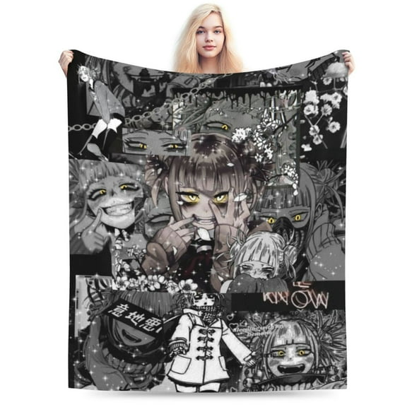 My Hero Academia Himiko Toga Bed Blanket Air Conditioner Quilt Ultra Soft Flannel Blanket All Season Fuzzy Blanket Reversible Fluffy Plush Blanket 40"X30"