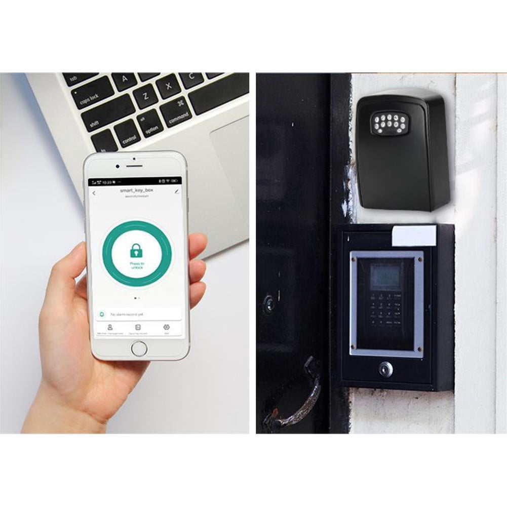 RichLink Key Lock Box for for Tuya Smart Key Safe Weatherproof Key Storage Lock Box indoor，Black