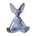 thumbnail image 1 of Estatuillas de gatos Estatua de meditación de Buda Escultura de jardín Decoración para el hogar (Gris) Ehuebsd Libre de BPA, 1 of 7