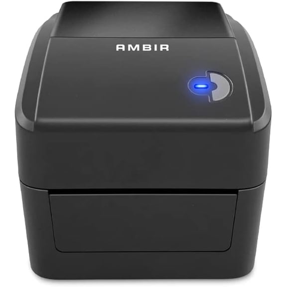 Ambir LP400 Monochrome Thermal Label Printer, 4x6, USB, Compatible with Shopify, Ebay, UPS, USPS, FedEx, Amazon & Etsy, Supports Multiple Systems