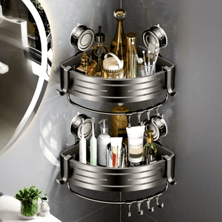 Fmxomd Corner Shower Caddy Suction Cups Corner Shower Shelf for Inside Shower Organizer Suction for Bathrooms Storage No-Drilling Removable Bathroom Storage(Aluminum 2-Pack Black) Fmxomd Corner Shower Caddy Suction Cups Corner Shower Shelf for Inside Shower Organizer Suction for Bathrooms Storage No-Drilling Removable Bathroom Storage(Aluminum 2-Pack Black)